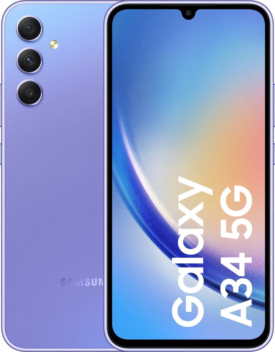 Samsung Galaxy A34 5G - 128GB - Awesome Violet — afbeelding 1