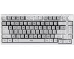 Ajazz AK820 – Mechanisch Toetsenbord 75% – Bedraad USB-C Gaming Keyboard – Hot Swap – Compact QWERTY – 82 Keys – Grijs/Wit