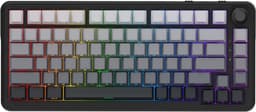Ajazz AK820 MAX – Mechanisch Toetsenbord 75% RGB – Draadloos Tri-Mode Gaming Keyboard – Hot Swap – Compact QWERTY – 82 Keys – 8000mAh – Zwart/Grijs — thumbnail 1