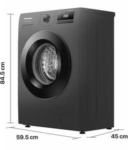 Heinner HWM-HME612IVSMTGA+++ Slim Wasmachine – 6 kg – 1200 tpm – Energieklasse A – Inverter Motor – 15 Programma’s – Stoom – 15 Min Snelprogramma – Digitaal Display – Kinderslot – Titaniumgrijs — thumbnail 4