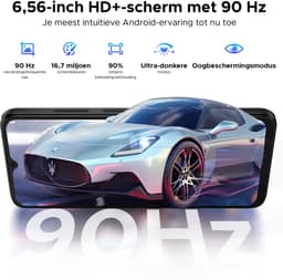 DOOGEE Note 56 Lite - Dual SIM Smartphone - Android 16 -12 GB RAM + 32 GB ROM / 2 TB TF - UNISOC SC9863A - 6150 mAh - 8,5 mm ultraslank - 6,56 inch HD+ - 8 MP + 5 MP - Face ID -Wit — thumbnail 4