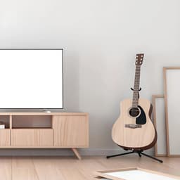 Universele Gitaarstandaard – In Hoogte Verstelbaar 64-74 cm – Gitaar Statief voor Akoestische, Elektrische & Klassieke Gitaar – Geschikt voor Basgitaar & Viool – Zwart — thumbnail 4