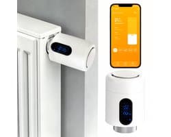 Slimme Thermostaatkraan voor Radiator – WiFi, App en 6 Modi – Wit – 2-pack