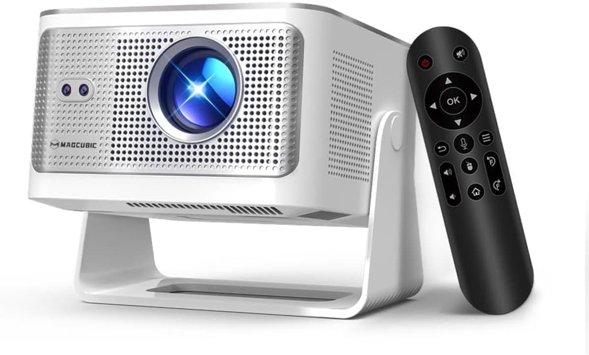 Mini Beamer – Native 1080P – 4K/8K Ondersteuning – Android 14 – WiFi 6 – Autofocus – 180° Draaibaar — afbeelding 1