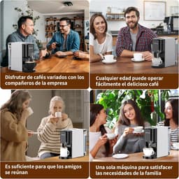 Capsule Koffiezetapparaat - Eenkopsmachine Espresso - Thuis Koffie Maken - 4-in-1 Compatibel - 800ml Tank - Zwart — thumbnail 4