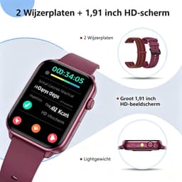 Blackview Smartwatch - Fitnesstracker met LED-Zaklampcsportmodi - Fitnesshorloge - Dameshorloge | Hartslag | Slaap | Menstruatie - Heren Horloge voor Android/IOS — thumbnail 5