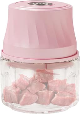 Keukenmachine Hakker - Mini Food Chopper - Maaltijd Voorbereiden - Draadloos En Snel - 350ml Capaciteit - Roze — thumbnail 1