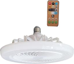 Plafondventilator met afstandsbediening, dimbare LED-plafondventilator, ingebouwde 30W E27-lamp, stille werking, geschikt voor woonkamer, slaapkamer en kantoor, met 3 lichtkleuren. — thumbnail 4