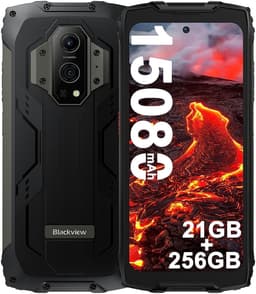 Blackview BV9300 Robuuste Smartphone (100LM Zaklamp) 15080mAh Helio G99 21GB+256GB 6.7'' 120Hz 50MP+ 32MP Camera, IP68 Waterdichte Buiten Mobiele Telefoon NFC - Zwart — thumbnail 1