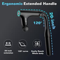 Spier massage apparaat - Percussie massage - Spierherstel na sport - Verlengbare handgreep - 39.5 cm lengte - Zwart — thumbnail 5