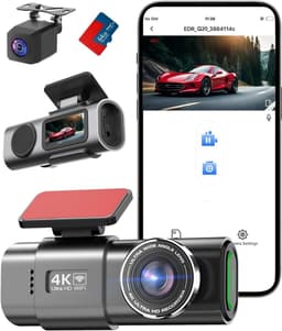 QORA® Dashcam voor Auto Voor en Achter - Dashcam - Zwart - 4cm x 13cm x 4cm — thumbnail 1