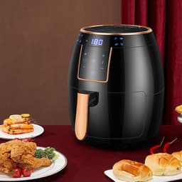 Digitale Friteuse Oven - Hetelucht Frituur - Gezond Koken - Multifunctioneel Apparaat - 5.5 Liter - Zwart — thumbnail 4