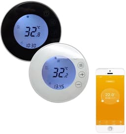 Slimme Thermostaatsensor - App Bediening - Verwarming Regelen - Wifi Connectiviteit - 87x87x42mm - Wit — thumbnail 4