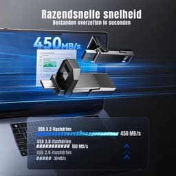 QORA® SSD Externe Harde QORAijven - SSD Externe Harde QORAijf - Zwart - ‎13cm x 9cm x 2cm — thumbnail 5