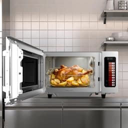 Magnetron Flat Interior - Magnetron Oven - Snel Garen - Geen Draaiplateau - 25 Liter - Roestvrij Staal — thumbnail 2