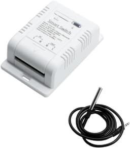 Slimme Temperatuur Sensor - Vochtigheidsschakelaar Thermostaat - Energie Monitoring - Waterdichte Sonde - 16A Relais - Wit — thumbnail 1