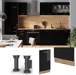 Vaatwasser Paneel - Keukenfront Front - Keuken Integratie - Volledig Geïntegreerd - 45 cm - Zwart Hoogglans — thumbnail 3