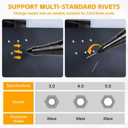 Solidchoice - Draadloze RIVET Gun met LED Licht en 60 Rivets — thumbnail 2