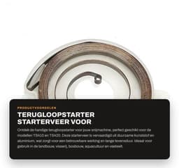 Terugloopstarter Hoogwaardig Materiaal - Starterveer - Geschikt voor TS410/TS420 - Duurzaam - Betrouwbaar - Lichtgewicht 42 g - Startveer — thumbnail 1