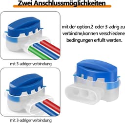 SnelShoppen - Kabelconnector voor Robotic Grasmaaier, Waterdichte Terminal Blokken, Kabelclips voor Tuin, Buiten, Set van 20, Hoogwaardige ABS Materia — thumbnail 2