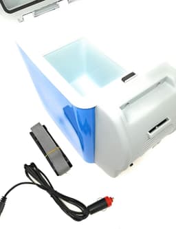 SnelShoppen - Portable Mini Koelkast voor Auto en Caravan, 7.5 L, Warm en Koud Functie, 12 V Kabel, Grijs en Blauw, Ideaal voor Camping en Uitjes — thumbnail 5