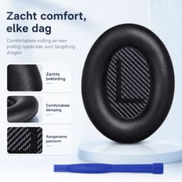 Set Oorkussens voor Bose Koptelefoon met installatie gereedschap - Voor QuietComfort 35 - Voor QC35II/QC35/QC25/QC15/QC2 - Voor Soundlink Around - Voor Ear II AE2 — thumbnail 4