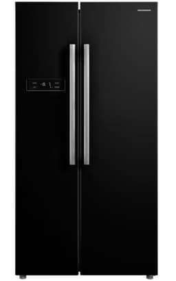 Heinner HSBS-M548NFINVBKE++ American Side-by-Side Koelkast – 548 L – Total No Frost – Inverter Compressor – Touchbediening – Super Cooling – Super Freeze – Holiday-functie – Open-deur Alarm – Zwart – 5 Jaar Garantie — thumbnail 1
