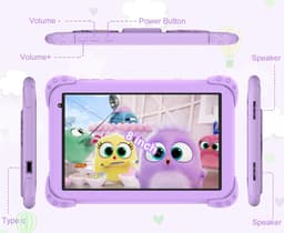 SnelShoppen - 8 Inch Kids Tablet 128GB Android 11.0 met Parental Control, 6GB RAM, TF256GB Ondersteuning, Touchscreen, 1280x800 HD, 4000mAh, Bluetooth — thumbnail 2