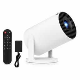 Mini Beamer 4K - Android 11.0 - WiFi 6 & Bluetooth 5.4 - 170 ANSI Lumen - Projector - 180° Draaibaar - 1080P Full HD - Voor Telefoon, PC en Home Cinema - Wit — thumbnail 1