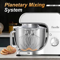 SnelShoppen - Foodprocessor SM1521 - Kneedmachine - Keukenapparaat - Zilver - Multifunctioneel - Voor Bakken, Mixen, Hakken - 3,5L Inhoud - Ideaal voo — thumbnail 3