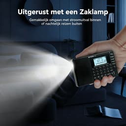 Retekess V115P Noodradio - Draagbare Radio-AM/FM/SW/LW/WB - Weerradio met Zaklamp - 1800mAh Oplaadbare Batterij - voor Noodsituaties & Buiten — thumbnail 5