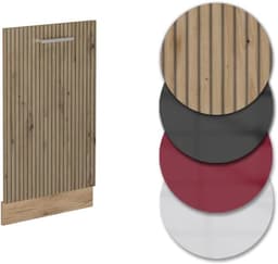 Vaatwasserfrontpaneel - Paneel voor vaatwasser - Keuken Integratie - Volledig Geïntegreerd - 45 cm breed - Artisanaal eiken — thumbnail 5