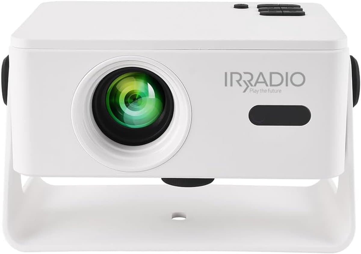 SnelShoppen - Draagbare Mini Beamer 150 ANSI Lumen | HD Projector 720p met Android 13, Auto Focus, WiFi Dual Band en App Streaming voor Feest, Camping — afbeelding 1