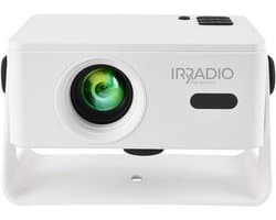 SnelShoppen - Draagbare Mini Beamer 150 ANSI Lumen | HD Projector 720p met Android 13, Auto Focus, WiFi Dual Band en App Streaming voor Feest, Camping