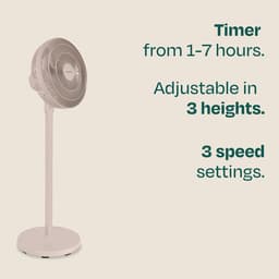 Staande Ventilator - Vloer Ventilator - Ruimte Koelen - 3 Instelbare Hoogtes - 110 cm - Beige — thumbnail 2