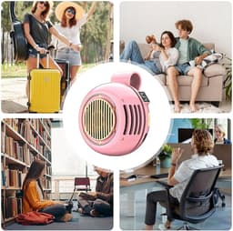 Clip Ventilator - Mini Koeler - Persoonlijke Koeling - 360 Graden Rotatie - 6.3 x 6.3 x 6.8 cm - Roze — thumbnail 2