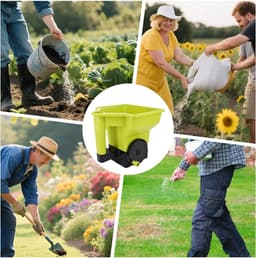 Handmatige Zaaimachine - Draagbare Strooier - Gazon Onderhoud - Ergonomische Handgreep - 247 cm - Groen — thumbnail 5