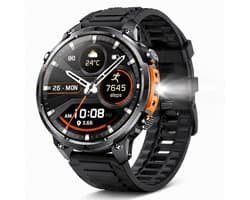 Hibousee Smartwatch Heren & Dames met Belfunctie – Sporthorloge – Hartslagmeter – Waterdicht – Fitness Tracker – Zaklamp – Geschikt voor iOS & Android