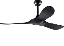 COVREO Plafondventilator 132 cm zwart, 3 bladen houtlook, zonder verlichting — thumbnail 3