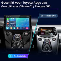 Cestovet Autoradio - Geschikt Voor Toyota Aygo / Citroen C1 / Peugeot 108 - Apple Carplay & Android Auto - Bluetooth & Wifi - LINUX System -achteruitkijkcamera — thumbnail 4