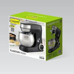 Keukenmachine - Mixer Deegmixer - Bakken en Koken - Krachtige Motor - 5 liter - Zwart Zilver — thumbnail 4