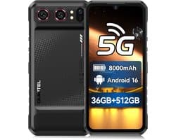 OUKITEL WP68 Air Rugged Smartphone 5G - 6,88" 120Hz - 36GB RAM - 512GB ROM - 8000 mAh 45W - Gemini AI - Android 16 - NFC GPS - Zwart