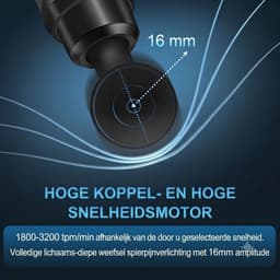 Massagengun - Massage Gun - Massage Pistool - Zwart - 10cm x 10cm x 10cm — thumbnail 5