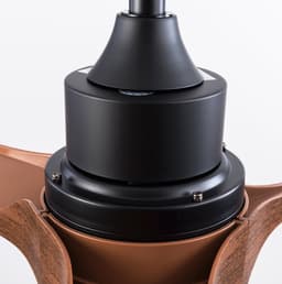 MIVRAY Plafondventilator met Verlichting – 132 cm – Afstandsbediening, 6 Snelheden, Omkeerbare DC-Motor – ABS – Zwart Donker Notenhout — thumbnail 3