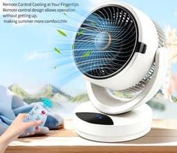 Airco - Mobiele airco - ventilator - fan - aircooler - airco zonder afvoerslang - airconditioning - luchtkoelventilator voor slaapkamer en kantoor - 12H Timer - USB Charging - 6-level adjustment — thumbnail 2
