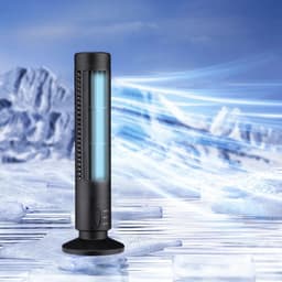 Draagbare Luchtkoeler - USB Ventilator - 1 Stuks - 2 Snelheden - Thuis Kantoor Slaapzaal - Zwart — thumbnail 1