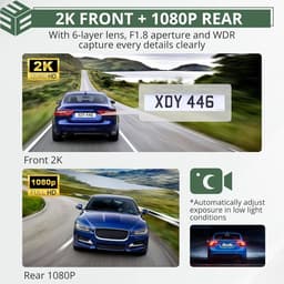 Auto Dashcam - Compact Design - 2K HD Nachtzicht - 24-uurs Parkeermodus - Voor Auto's — thumbnail 2