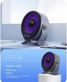 Airco - Mobiele airco - ventilator - fan - aircooler - airco zonder afvoerslang - airconditioning - 150 snelheden - voor slaapkamer, eetkamer, studentenkamer, computerbureau, studenten - zwart — thumbnail 5