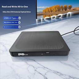 Externe Schijf - Lezer Brander - Data Archiveren - USB-C Dubbele Interface - 14 cm - Zwart — thumbnail 4