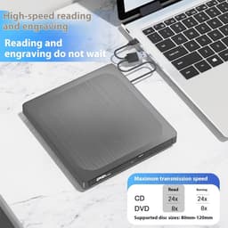 Externe Schijf - Lezer Brander - Data Archiveren - USB-C Dubbele Interface - 14 cm - Zwart — thumbnail 3
